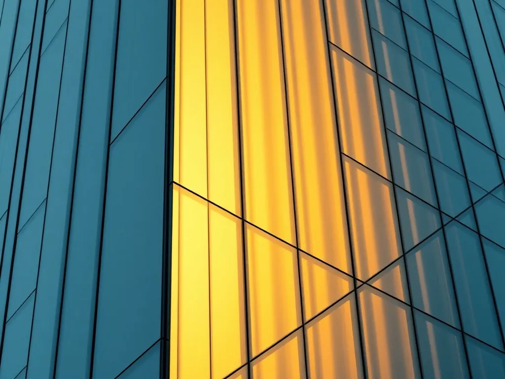 A high-contrast architectural detail of a modern skyscraper